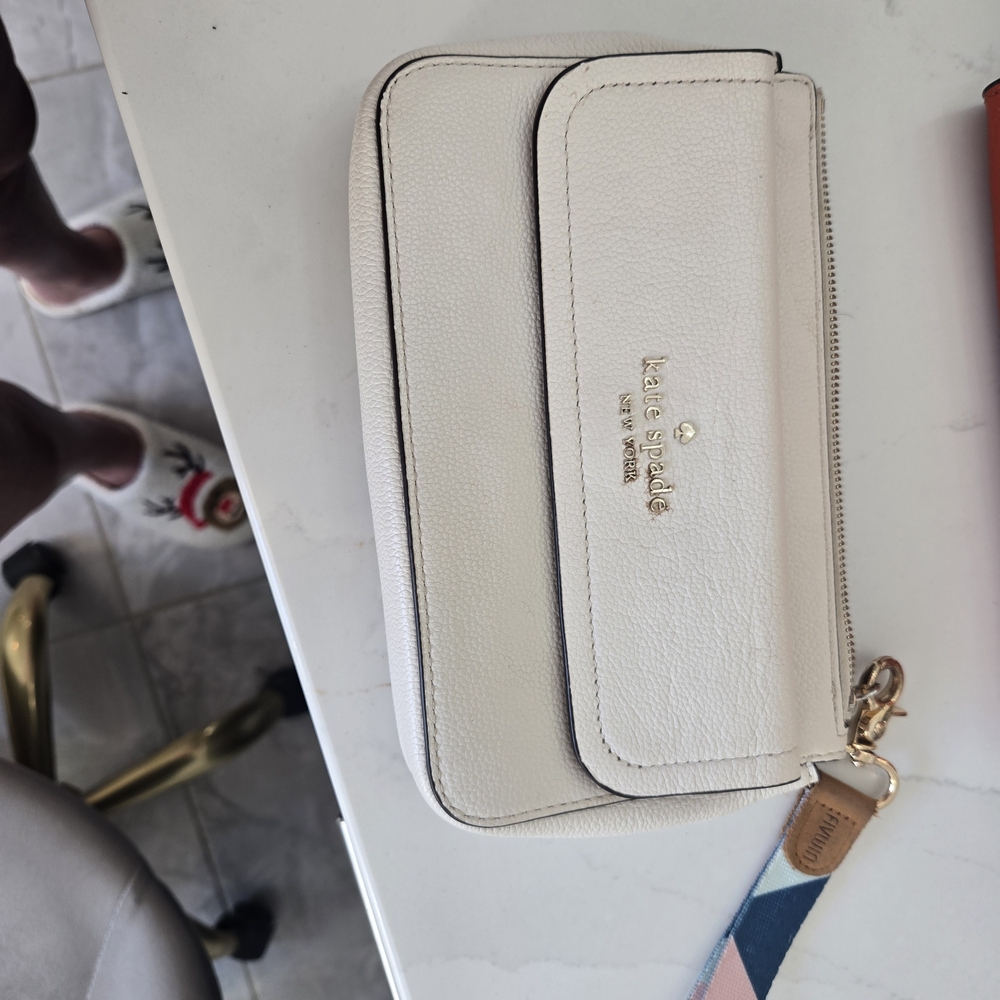 Kate Spade Ivory Leather Clutch